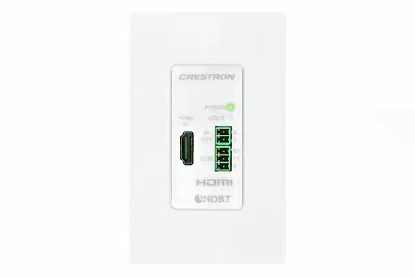 Crestron DM-TX-4KZ-100-C-1G-W-T DigitalMedia 8G+® 4K60 4:4:4 HDR Wall Plate Transmitter, White Video Transmitters Crestron