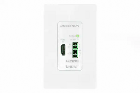 Crestron DM-TX-4KZ-100-C-1G-W-T DigitalMedia 8G+® 4K60 4:4:4 HDR Wall Plate Transmitter, White Video Transmitters Crestron