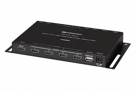 Crestron HD-DA4-4KZ-E 1:4 HDMI® Distribution Amplifier w-4K60 4:4:4 and HDR Support Video Transmitters Crestron
