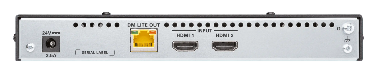 Crestron HD-TX-4KZ-201 DM Lite® 4K60 4:4:4 Transmitter and 2x1 Auto-Switcher for HDMI® Signal Extension over CATx Cable video Crestron