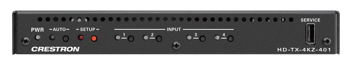Crestron HD-TX-4KZ-401 DM Lite® 4K60 4:4:4 Transmitter and 4x1 Auto-Switcher for HDMI® Signal Extension over CATx Cable Video Transmitters Crestron