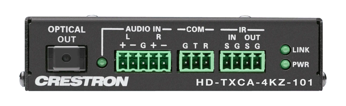 Crestron HD-TXCA-4KZ-101 DM Lite® 4K60 4:4:4 Transmitter for HDMI®, RS-232, IR, and Analog Audio Signal Extension over CATx Cable video Crestron