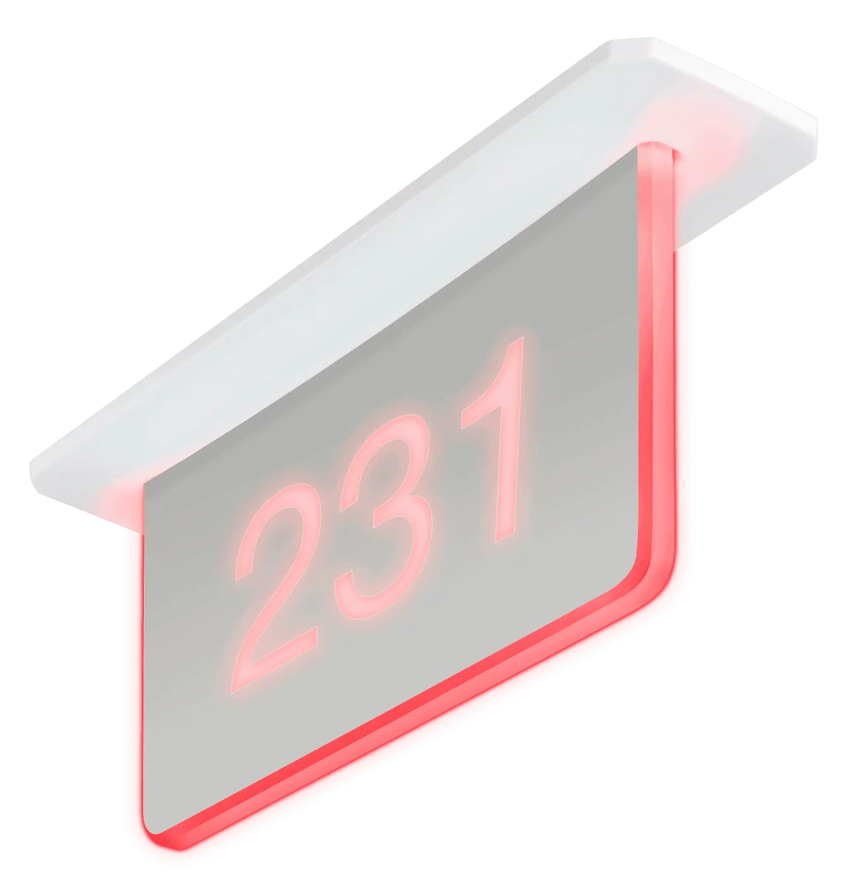 Crestron SSC-102-EL Room Availability Hallway Sign, Ceiling Mount, Enhanced Legibility, Includes Custom Engraving Room Reservation Crestron