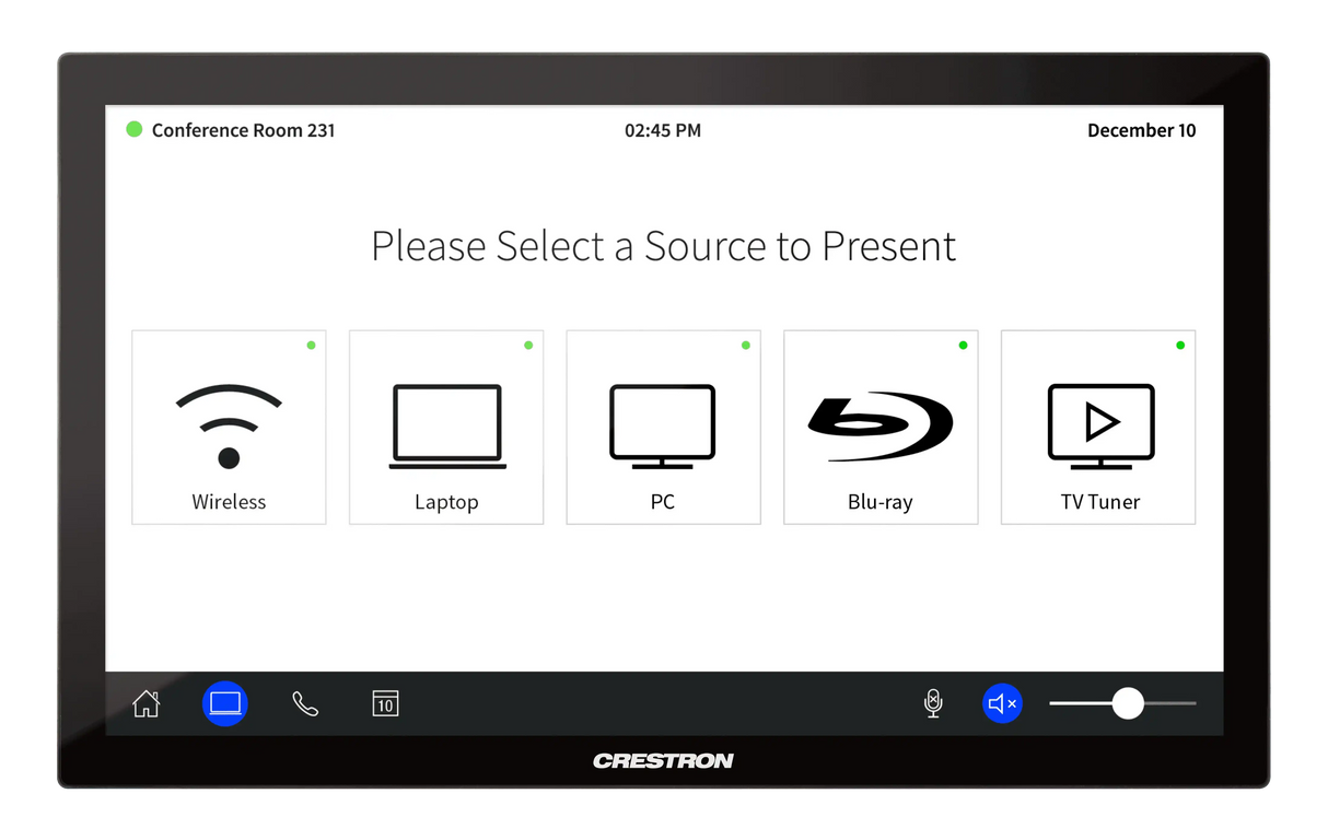 Crestron TSD-2220-B 21.5” HD Touch Screen Display, Black Room Control Crestron