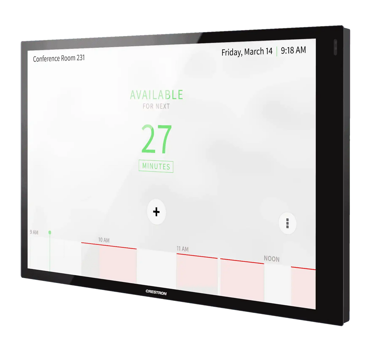 Crestron TSS-1070-B-S 10.1 in. Room Scheduling Touch Screen, Black Smooth Room Reservation Crestron