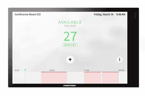 Crestron TSS-770-B-S 7 in. Room Scheduling Touch Screen (Black, Smooth) Room Reservation Crestron