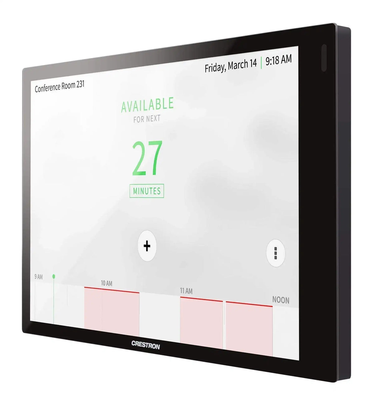 Crestron TSS-770-B-S-LB KIT 7 in. Room Scheduling Touch Screen, Black Smooth, includes one TSW-770-LB-B-S light bar Room Reservation Crestron