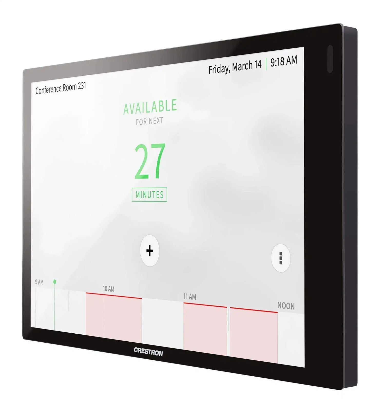 Crestron TSS-770-B-S-LB KIT 7 in. Room Scheduling Touch Screen, Black Smooth, includes one TSW-770-LB-B-S light bar Room Reservation Crestron