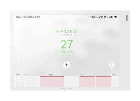 Crestron TSS-770-W-S-LB KIT 7 in. Room Scheduling Touch Screen, White Smooth, includes one TSW-770-LB-W-S light bar Room Reservation Crestron