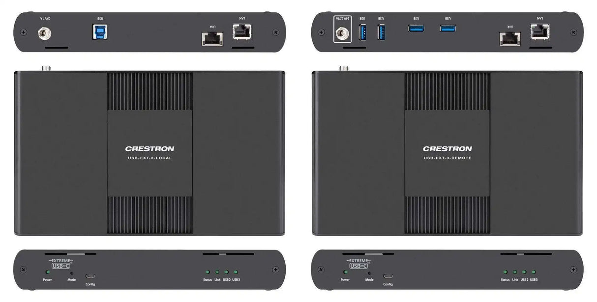 Crestron USB-EXT-3 KIT USB 3.2 Extender over CAT 6a/7 Cable, Local and Remote Networking Crestron