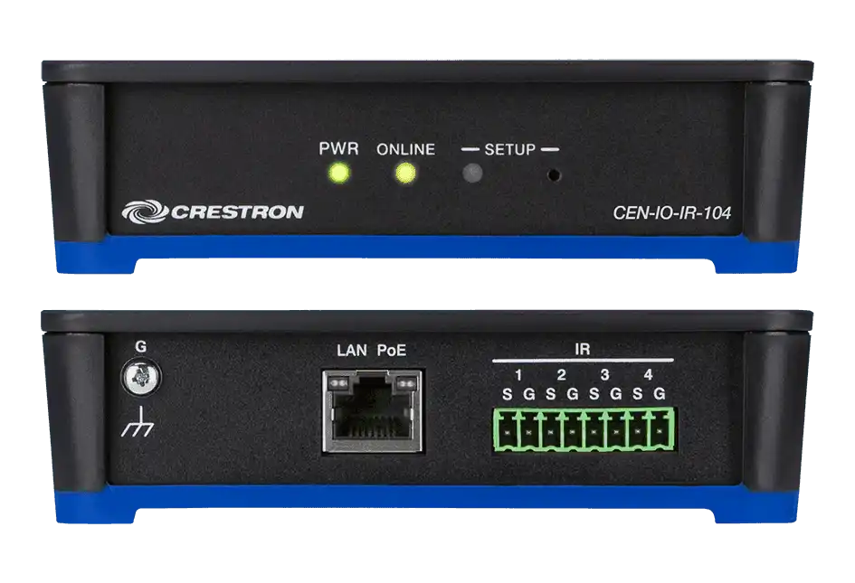 Crestron Wired Ethernet Module with 4 IR Ports - CEN-IO-IR-104 Room Control Crestron