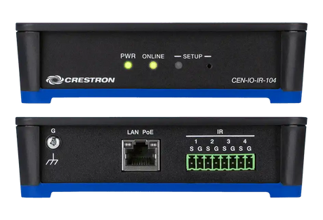 Crestron Wired Ethernet Module with 4 IR Ports - CEN-IO-IR-104 Room Control Crestron