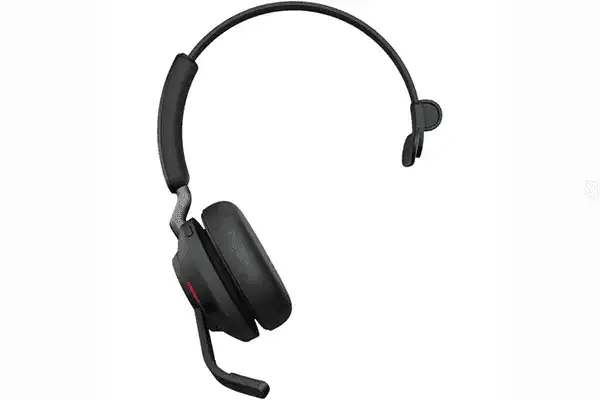 Jabra Evolve2 65 Mono Wireless On-Ear Headset (Microsoft Teams), Black Telephone Accessories Jabra