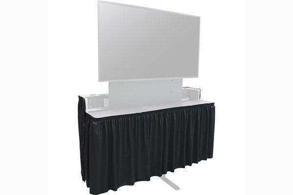 Jelco EL-201 CUSTOM Drape Kit for EL-98(2 pc) customized with logo on front drape- includes black shirting and fasteners AV Carts Jelco