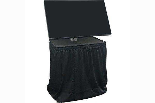 Jelco EL-203 CUSTOM Drape Kit for ELU-32MKT customized with logo - includes skirting and fasteners AV Carts Jelco
