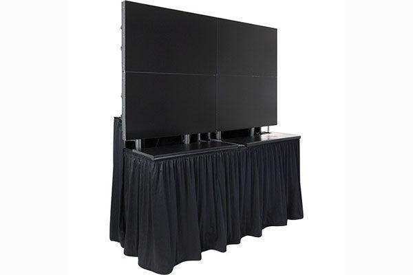 Jelco EL-28 Drape Kit for ELU-50RX2 - includes separate front and back skirting and fasteners AV Carts Jelco