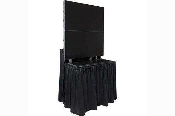 Jelco EL-8 CUSTOM Drape Kit for ELU-50RX2 customized with logo on front drape AV Carts Jelco