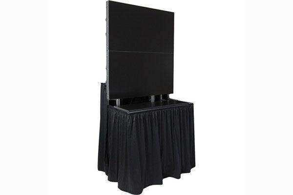 Jelco EL-8 Drape Kit for ELU-50RX2 - includes separate front and back skirting and fasteners. AV Carts Jelco