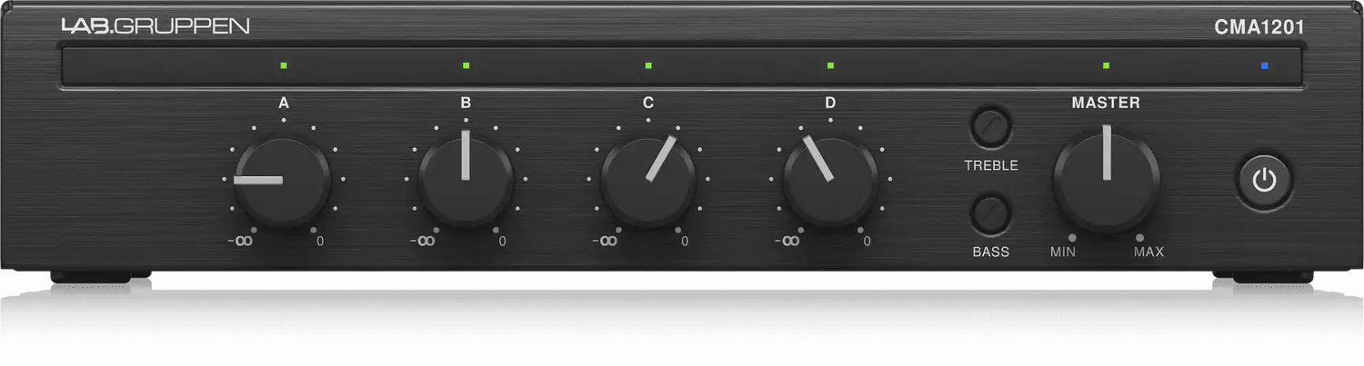 Lab Gruppen CMA1201 120 Watt Commercial Mixer Amplifier with 4 Inputs Audio Amplifiers Lab Gruppen
