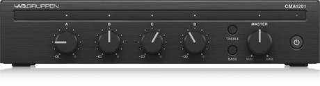 Lab Gruppen CMA1201 120 Watt Commercial Mixer Amplifier with 4 Inputs Audio Amplifiers Lab Gruppen