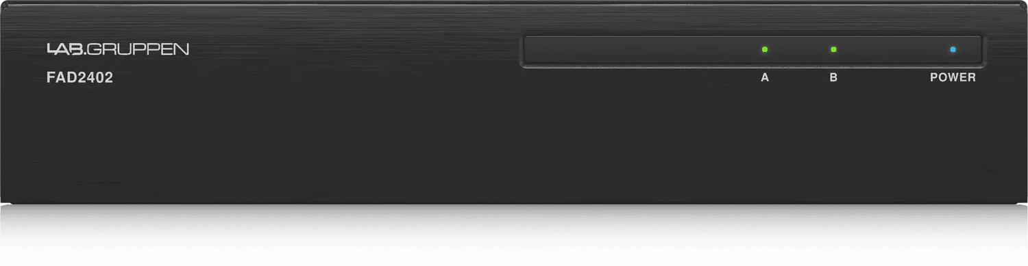 Lab Gruppen FAD2402 2 x 240 Watt Commercial Amplifier with Direct Drive Technology, Dante Networking and Energy Star Certification - 000-DCP02-00010 Audio Amplifiers Lab Gruppen