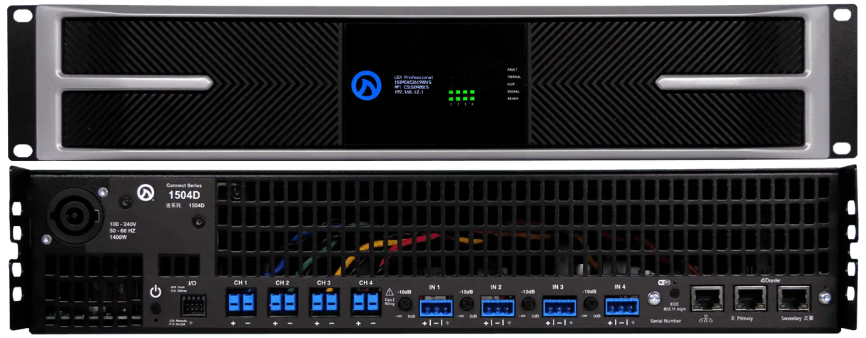 Lea Professional CS1504D Connect Series 6000W 4-Channel Networked Amplifier - LEA CS1504D Audio Amplifiers LEA Professional