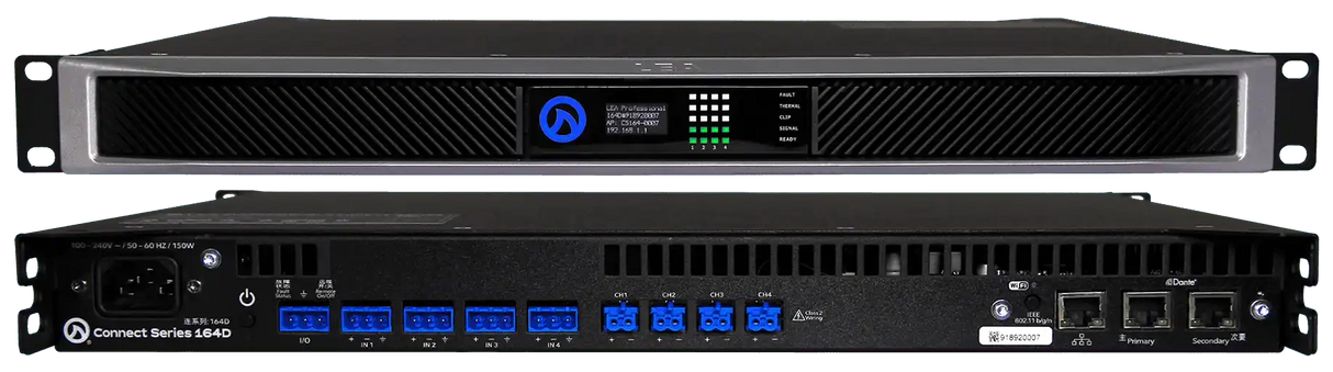 Lea Professional CS164D ConnectSeries 640W 4-Channel Networked Amplifier - LEA CS164D Audio Amplifiers LEA Professional