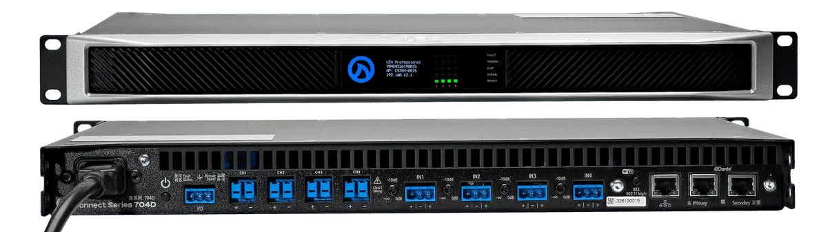 Lea Professional CS704D Connect Series 2800W 4-Channel Networked Amplifier - LEA CS704D Audio Amplifiers LEA Professional