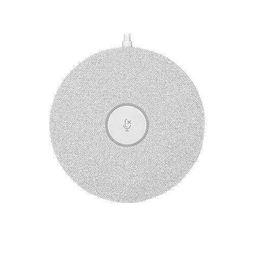 Logitech 952-000038 Rally Mic Pod Boundary Microphone (White) Video Conferencing Logitech