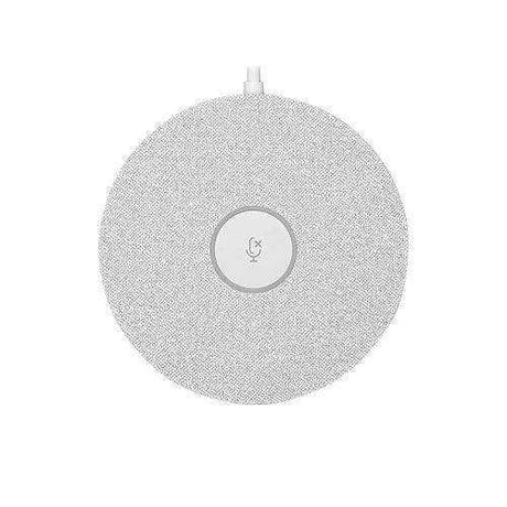 Logitech 952-000038 Rally Mic Pod Boundary Microphone (White) Video Conferencing Logitech