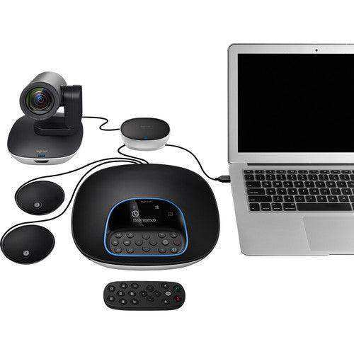 Logitech 960-001060 GROUP Video Conferencing System with Expansion Mics Video Conferencing Logitech