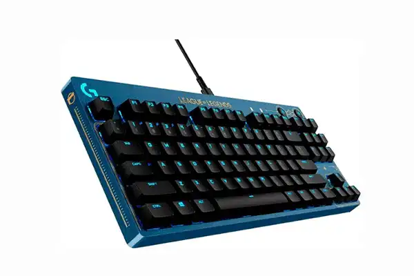Logitech - G PRO TKL Wired Mechanical GX Brown Tactile Switch Gaming Keyboard with RGB Backlighting - League of Legends, Blue Computer Accessories Logitech