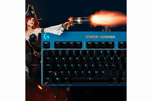 Logitech - G PRO TKL Wired Mechanical GX Brown Tactile Switch Gaming Keyboard with RGB Backlighting - League of Legends, Blue Computer Accessories Logitech