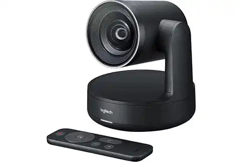 Logitech Rally Plus UHD 4K conference Solution including two speakers and two mic pods for Large Rooms (White Mic Pods)- 960-001398 Video Conferencing Logitech