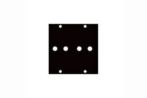 Middle Atlantic Dual 3/8" Banana Jack Punchout Panel - 3/8BANA2 Racks Middle Atlantic