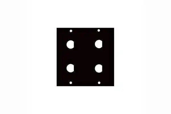 Middle Atlantic Four 3/8" BNC Shell Punchout Panel - 3/8BNC4 Racks Middle Atlantic