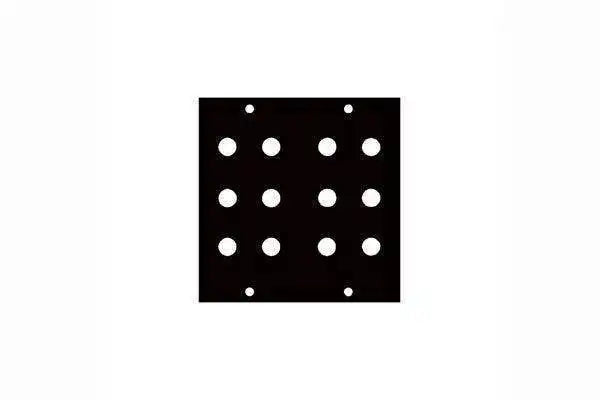 Middle Atlantic Six 3/8" Banana Jack Punchout Panel - 3/8BANA6 Racks Middle Atlantic