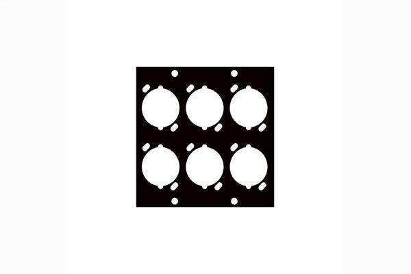 Middle Atlantic UNIV6 FEMALE XLR(6)PORT UCP PNL Racks Middle Atlantic