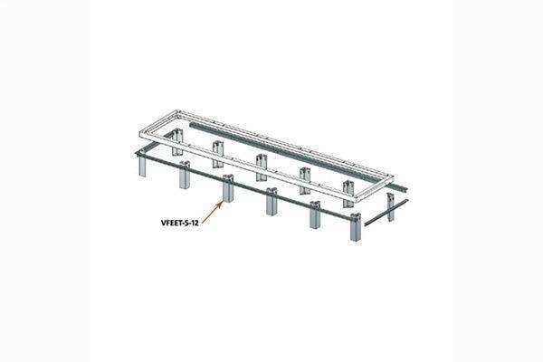 Middle Atlantic VFEET-5-12 5BAY VRK FOOT SET,12 FLOO Racks Middle Atlantic