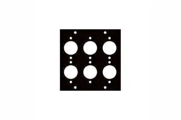 Middle Atlantic XLRM6 MALE XLR (6) PORT UCP PNL Racks Middle Atlantic