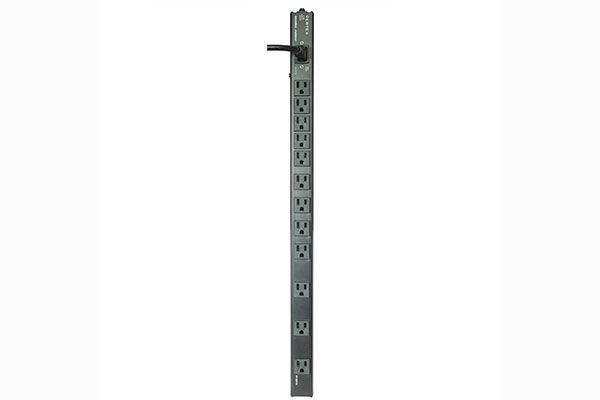 Panamax 12 outlet power strip designed to be mounted to a vertical section of an equipment rack - VT-EXT12 Power Panamax