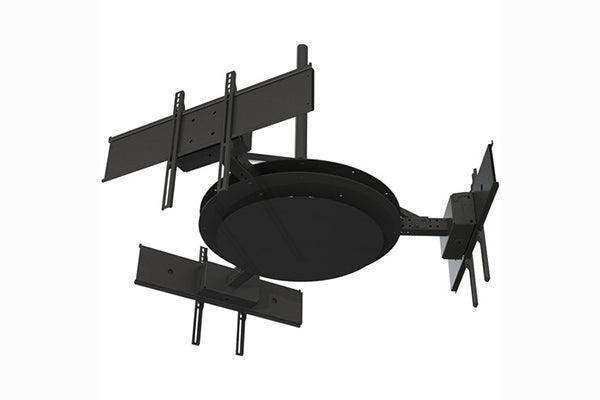 Peerless-AV DST980-3 Tri Mount Holds three displays to form a triangle, with telescoping ar (Black) Video Peerless-AV