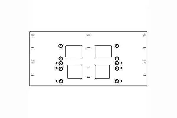 Peerless-AV WSP716 Triple Metal stud wall plate For PLA Series, 16" stud centers Video Peerless-AV