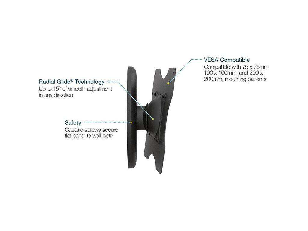 Premier Mounts PTM-B Single Stud Tilt and Pivot Mount TV & Monitor Mounts Premier Mounts
