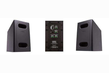 QSC 6.5" DualVoiceCoil Surface Subwoofer/HiPass Out-70/100V-Bypass/Lo-Z Mono/Stereo/Surface Install (Black) - AD-S.SUB-BK Speakers QSC