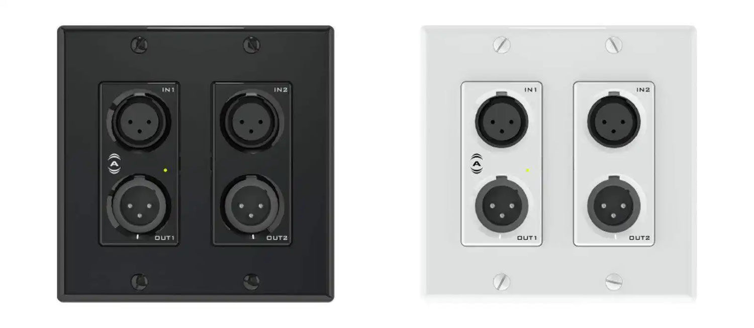 QSC Attero Tech unDX2IO+ Dante/AES67 network audio wallplate– 2 in (XLR) x 2 in (Phoenix) x 2 out (XLR) Audio Signal Processing QSC