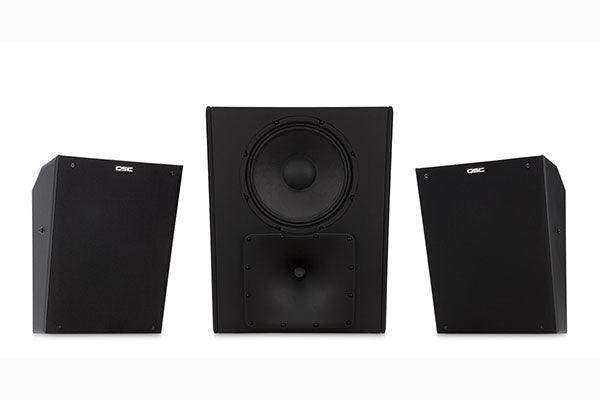 QSC Cinema surround loudspeaker, High Output 10" 2-way, 90°H x 90°V, HF Horn, 95.5 dB sensitivity (Pair) - SR-1030 Speakers QSC
