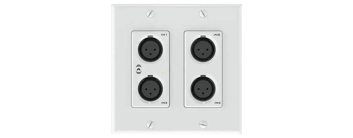 QSC Dante network audio wall plate 4x2 mic/line I/O (Attero Tech) - unDX4I Audio Signal Processing QSC