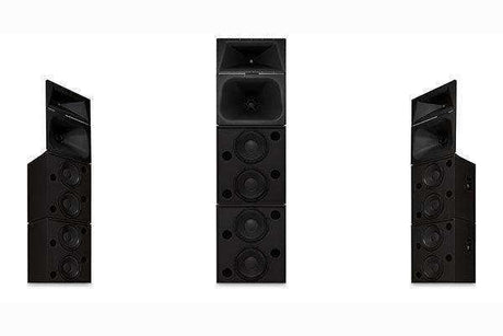 QSC High power, tri or quad-amp, 4-way, 4x15", consists of 2x LF-4215 and MHV-1090 components - SC-444 Speakers QSC