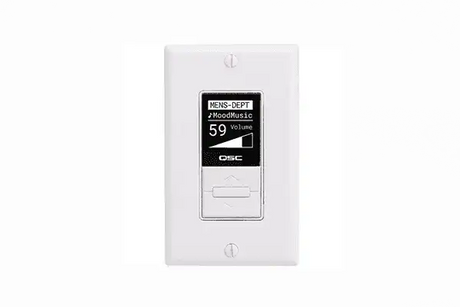 QSC MP-MFC Decora-Style Wall Controller for MP-M Series Mixers, White Intercoms QSC